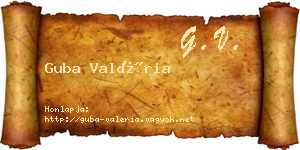 Guba Valéria névjegykártya