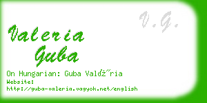 valeria guba business card